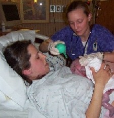 Zoey, just after birth